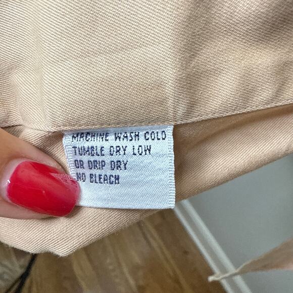 Brooks Brothers Men's‎ XL Tan Front Pockets Long Sleeve Button Up Shirt Cotton - Picture 7 of 8